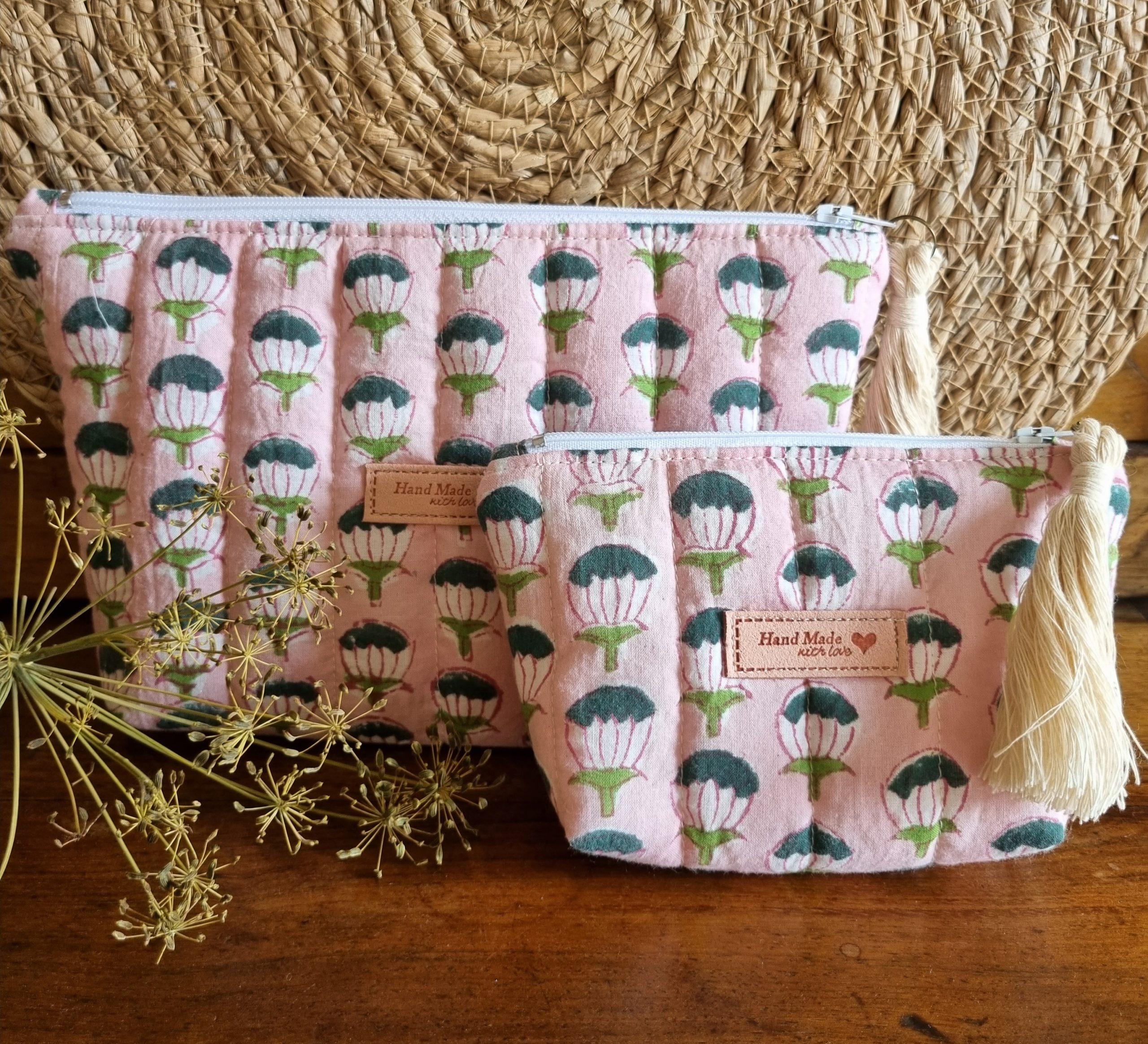 Trousse tissu indien Lys