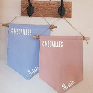 Fanion médailles de ski personnalisé