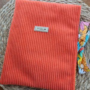 pochette à livres/liseuse orange