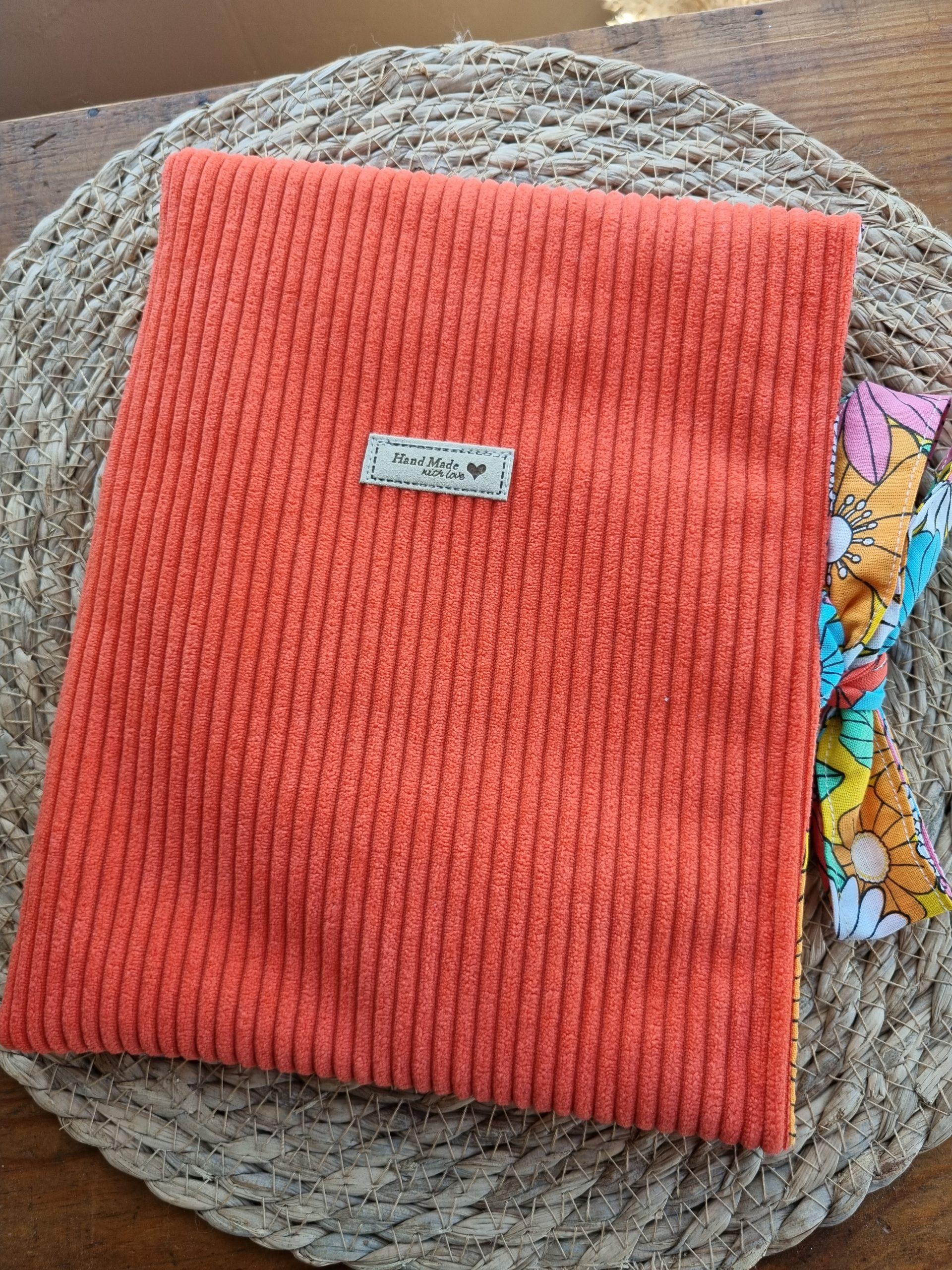 pochette à livres/liseuse orange